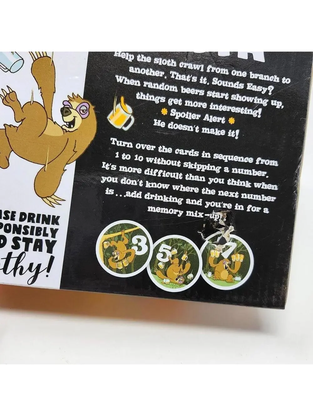 Sloshed Sloth Exclusive fun adult drinking Game Games by Go!  NIB